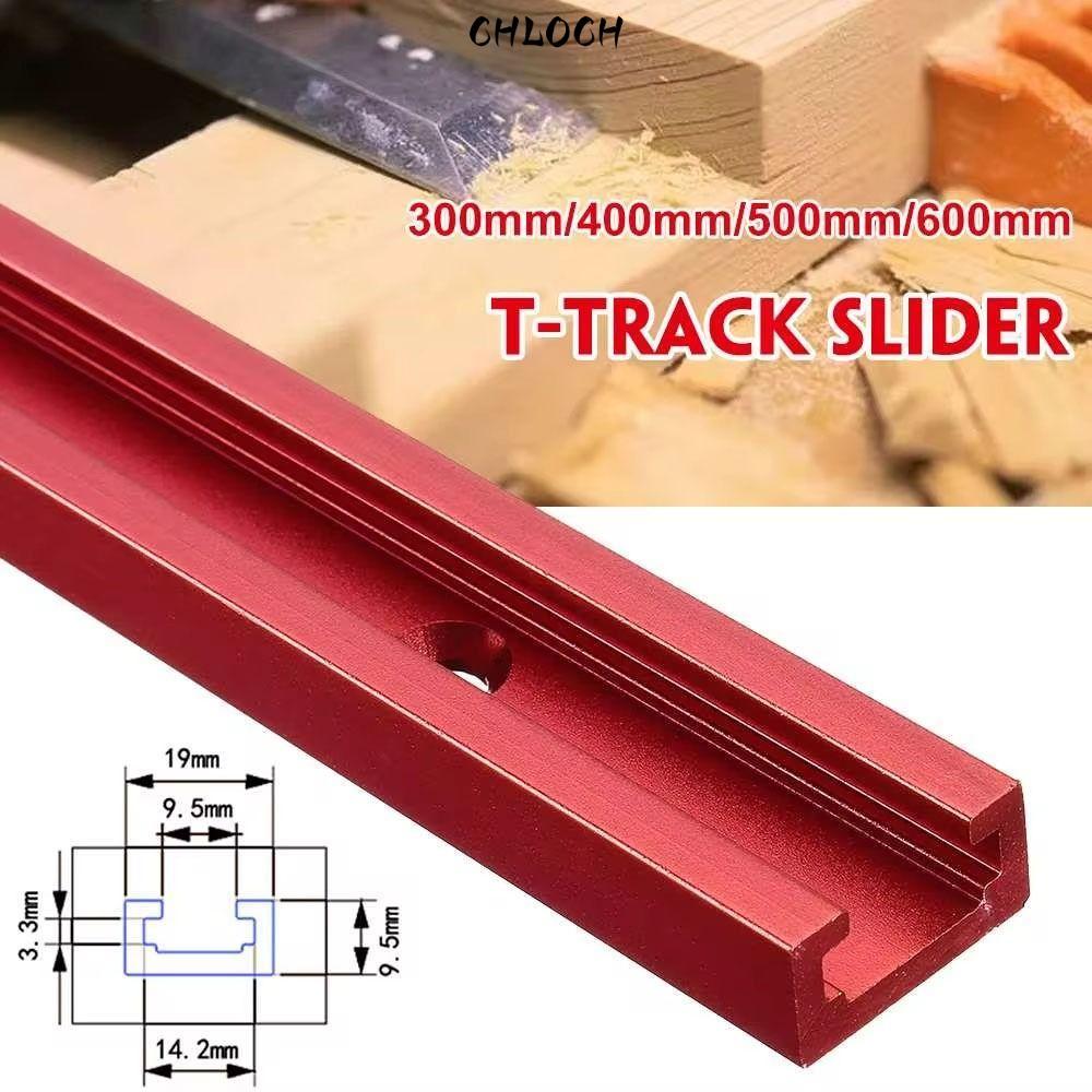 CHLOCH 1 Cái T-Track, 300-600mm T Slider Fixture Slot Slide T-Slot Track, Hợp kim nhôm 19 Loại 19x9.