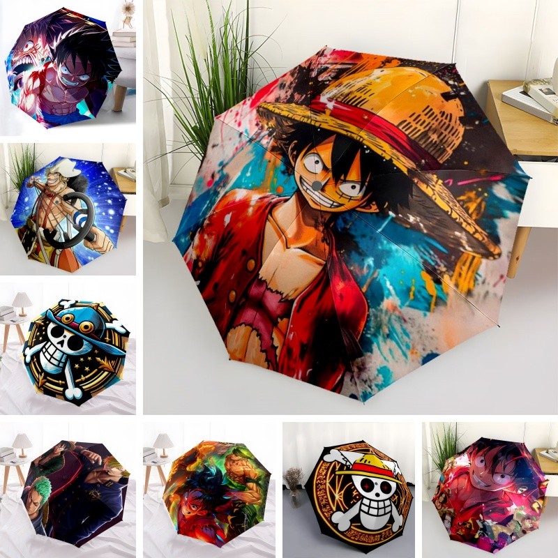 Ô dù in hình One Piece UPF50 + Chống tia cực tím chống nước chống gió cho người hâm mộ Anime