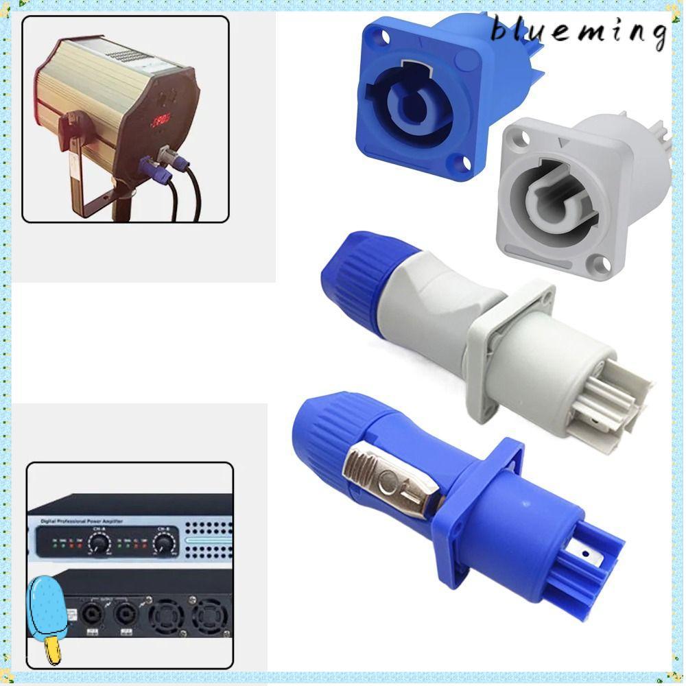 BLUEMING NAC3FCA NAC3FCB AC Nam Cắm, 3 PIN 250V Powercon Connector, 3 Pin Nam Cắm 20A Xanh Trắng Ổ C