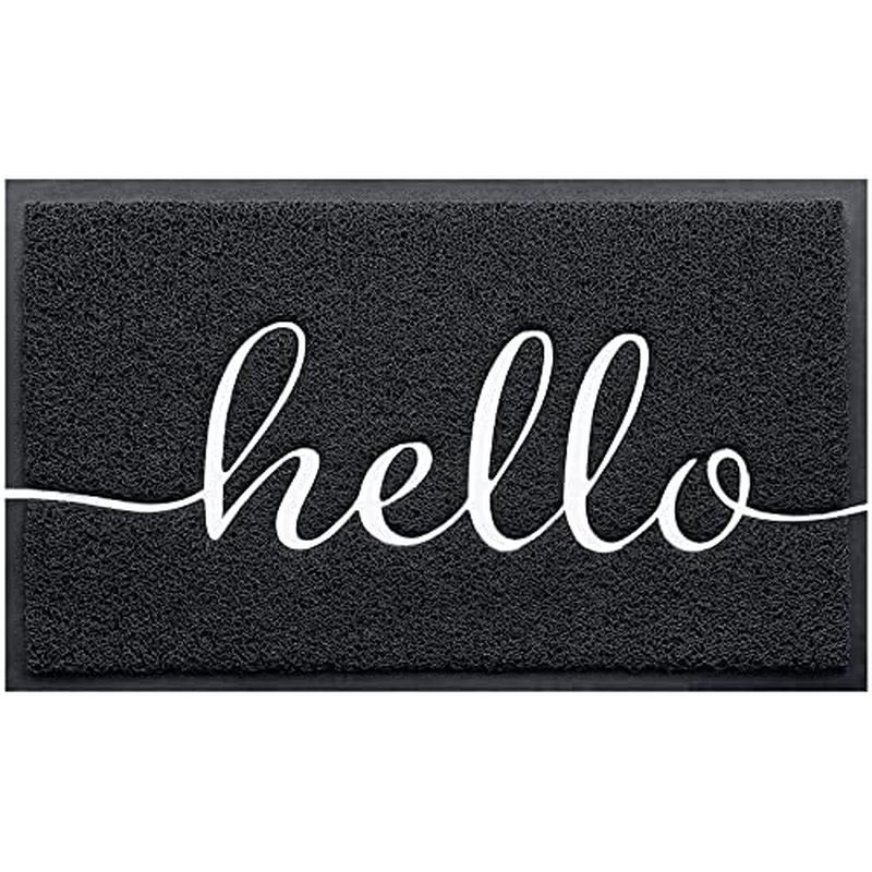 BeneathYourFeet Door Mat (36"x24",Black) Welcome Mat Low Profile Front Doormat Indoor Outdoor Door N