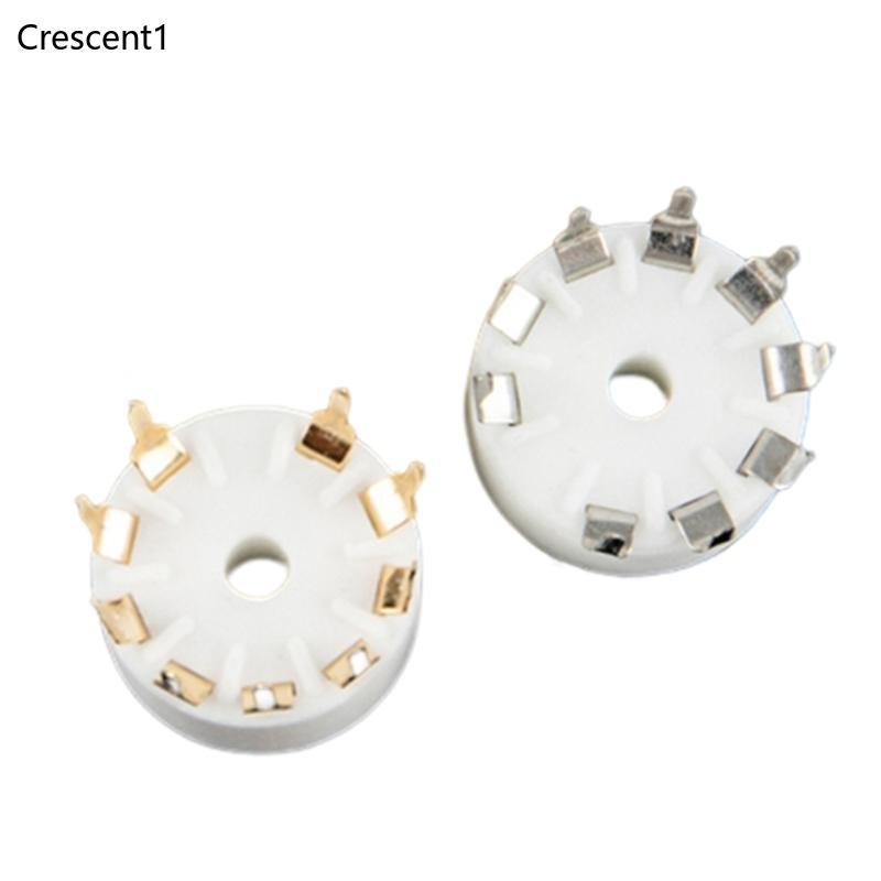 Ổ cắm ống gốm 9 chân CRE B9A cho 12AX7 12AT7 12AU7 Đồng mạ thiếc-Phospho
