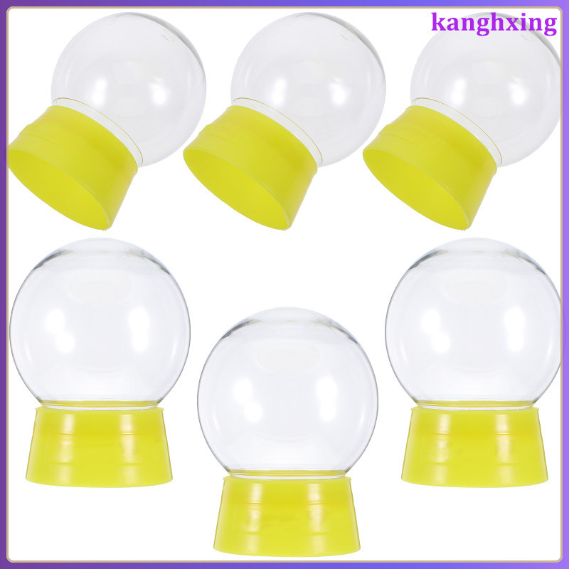 Bộ 6 Quả Cầu Tuyết Tròn: 270ml Trang Trí Quả Cầu Tuyết Độc Đáo Trong Suốt Trống Quả Cầu Tuyết Để Tra