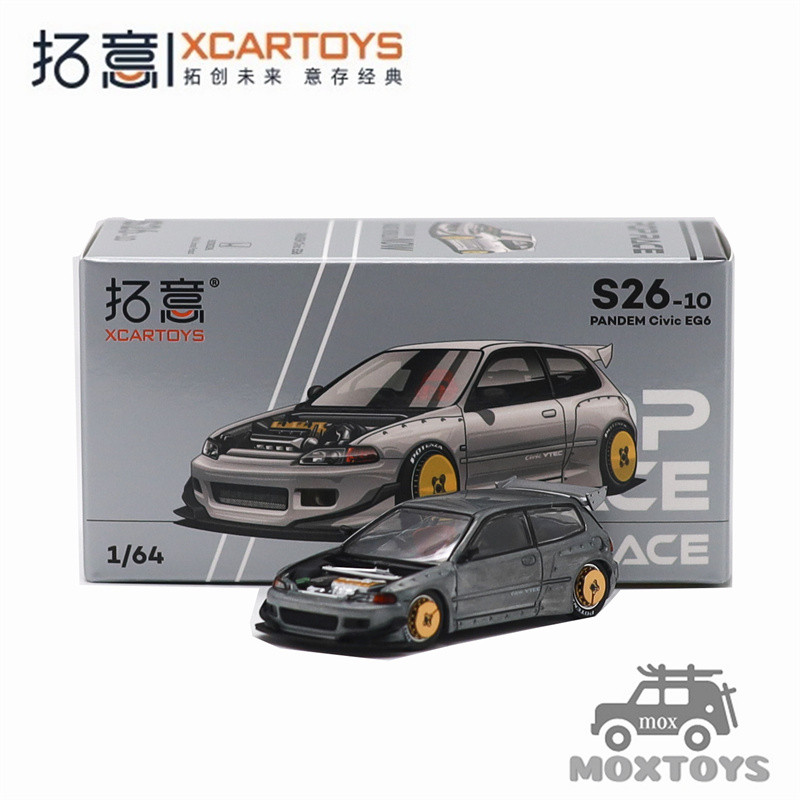 XCarToys 1: 64 Pandem Civic EG6 Xe mô hình đúc kim loại thô