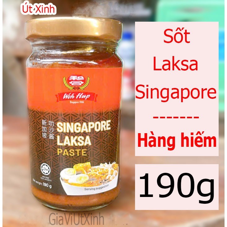 SỐT LAKSA SINGAPORE 190G - WOH HUP LAKSA PASTE, CAY NỒNG ĐẬM ĐÀ ..