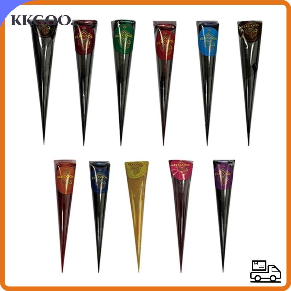 KKGOO Henna Tattoo Cream, Dễ sử dụng Màu nâu đen Henna Paste Cone, Kem Henna Bán vĩnh viễn Tạm thời 