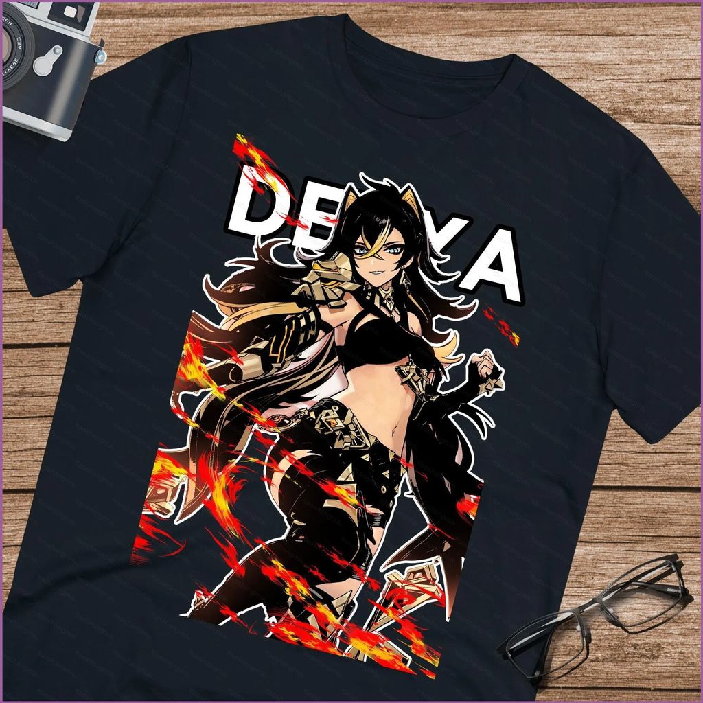 YT2 Dehya Genshin Impact Áo thun mềm mại thoải mái Áo thun Unisex siêu ngắn tay YT2