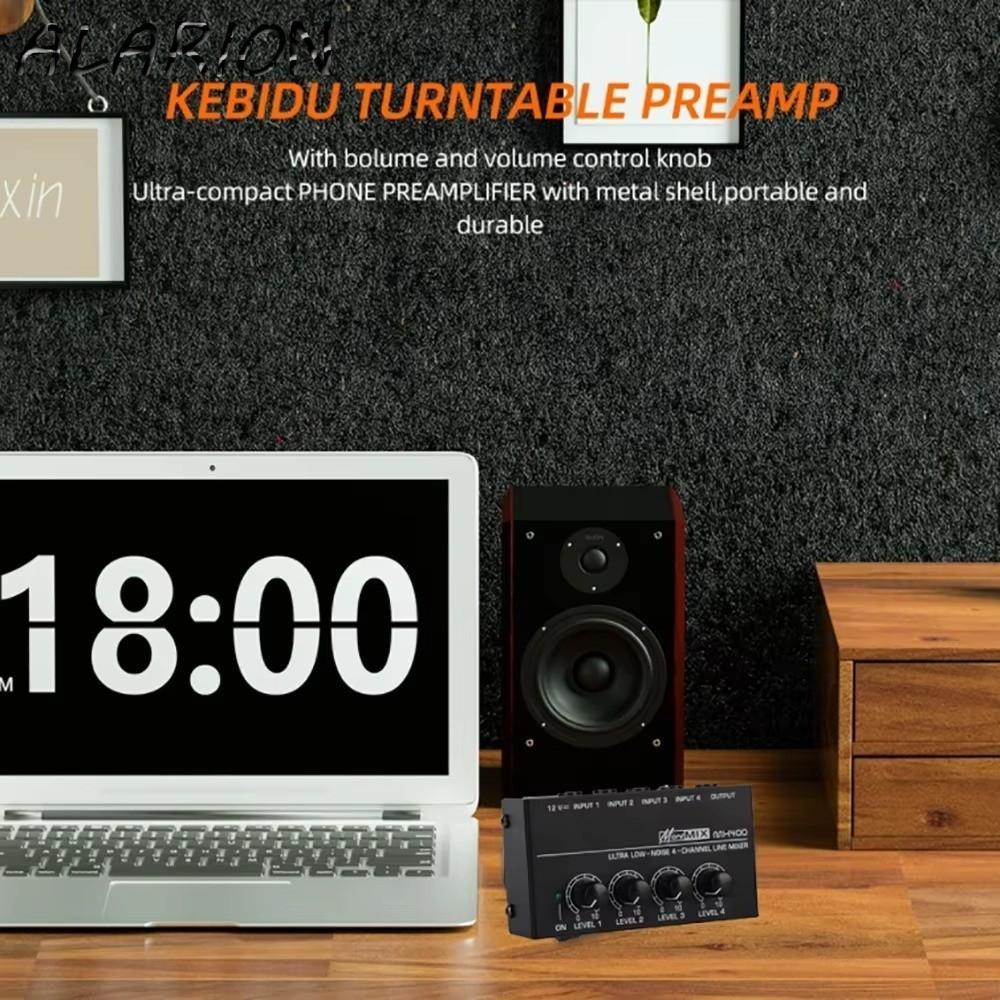 Bộ khuếch đại âm thanh siêu nhỏ ALARION HA400, 4 đầu ra 1 đầu vào HA400 Bộ khuếch đại 4 kênh, Tai ng