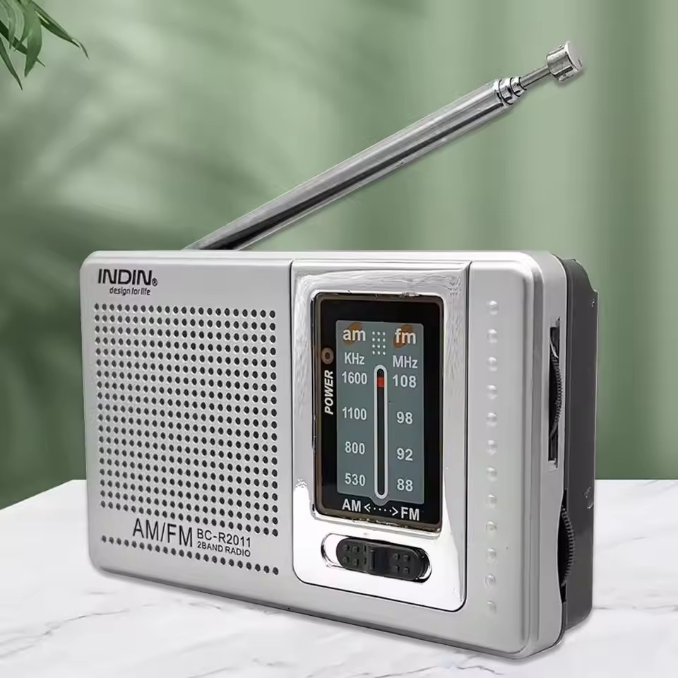 BC-R2011 FM Thế Giới Thu Ăng Ten Kính Thiên Văn Chạy Bằng Pin Đài Mini Full Band FM Stereo Radio Poc