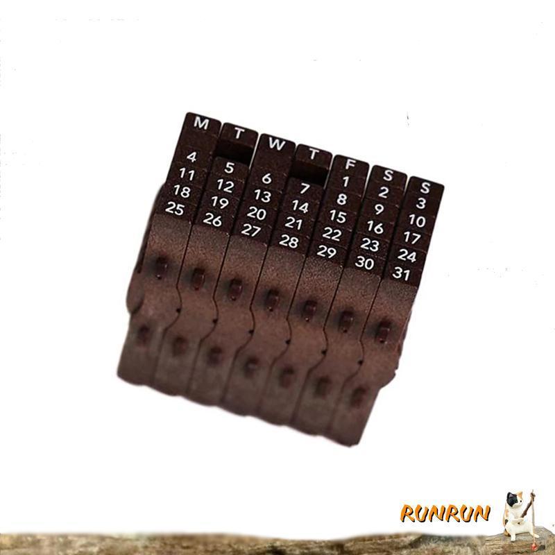 Calendar Date Stamp with Easy Roll Date Adjustment for Office Organization
