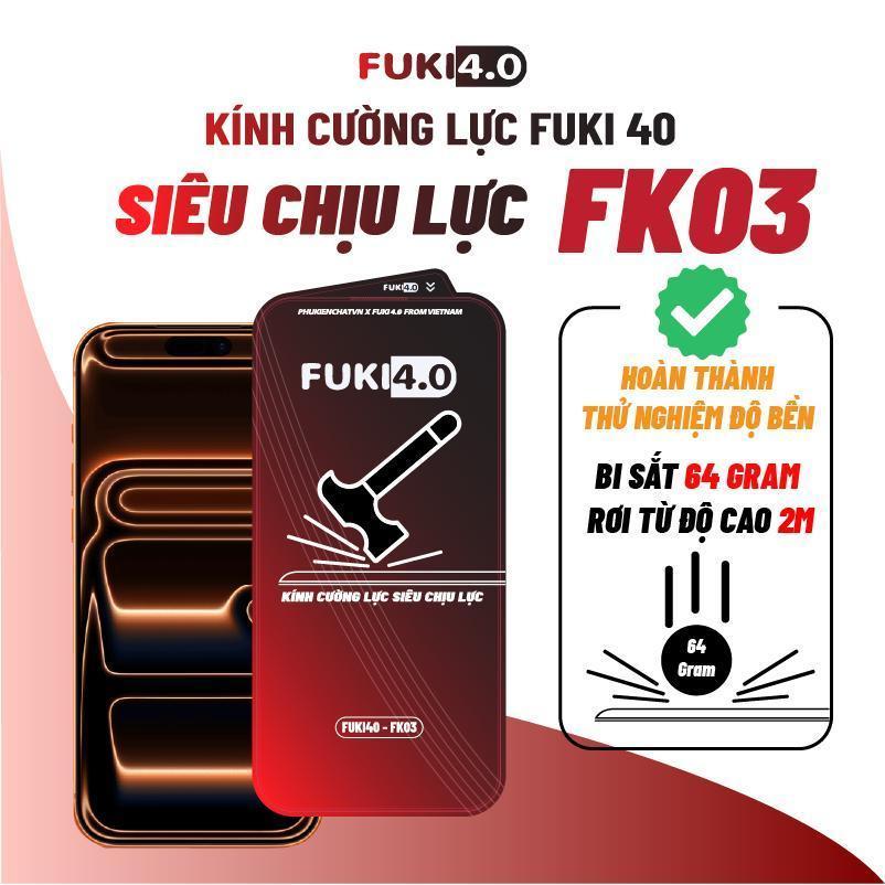 Kính cường lực cho Iphone siêu chịu lực FUKI40 FK03 cho ip 18 promax 17 16 15…