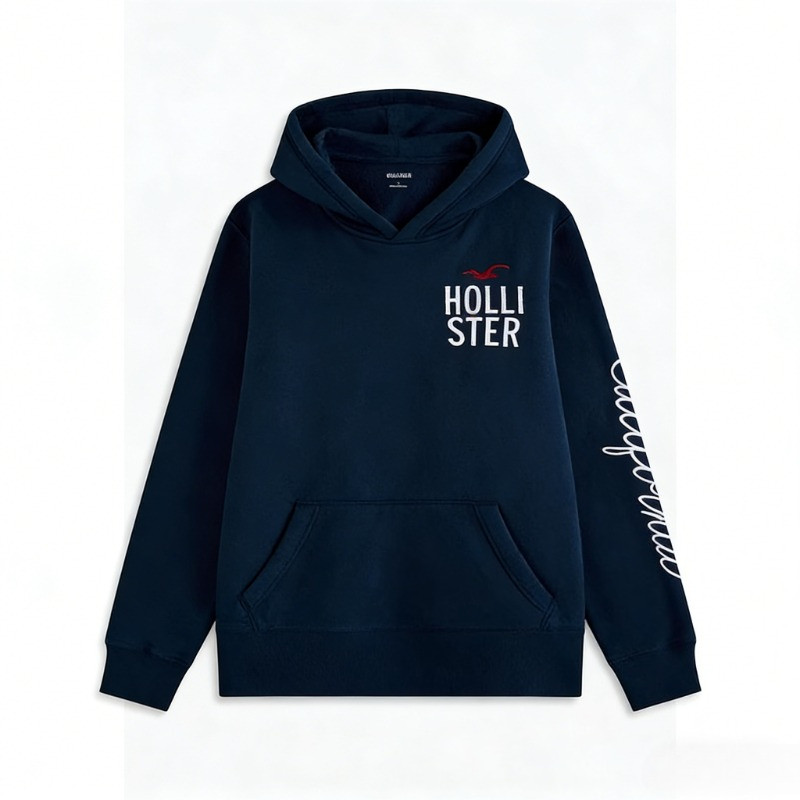 Hollister Little Seagull - Áo Khoác Nam Nữ Cotton Cao Cấp, Họa Tiết In Hình