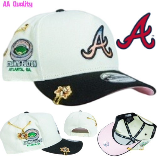 Mũ bóng chày MLB Atlanta Braves màu trắng,adjustable size