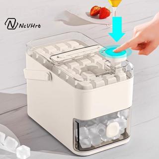 Máy làm đá NcVHrt 28 / 56-Cube có thể ép dễ dàng - Hai lớp, Bấm thiết kế di động, Lưu trữ đá gia dụng Mới