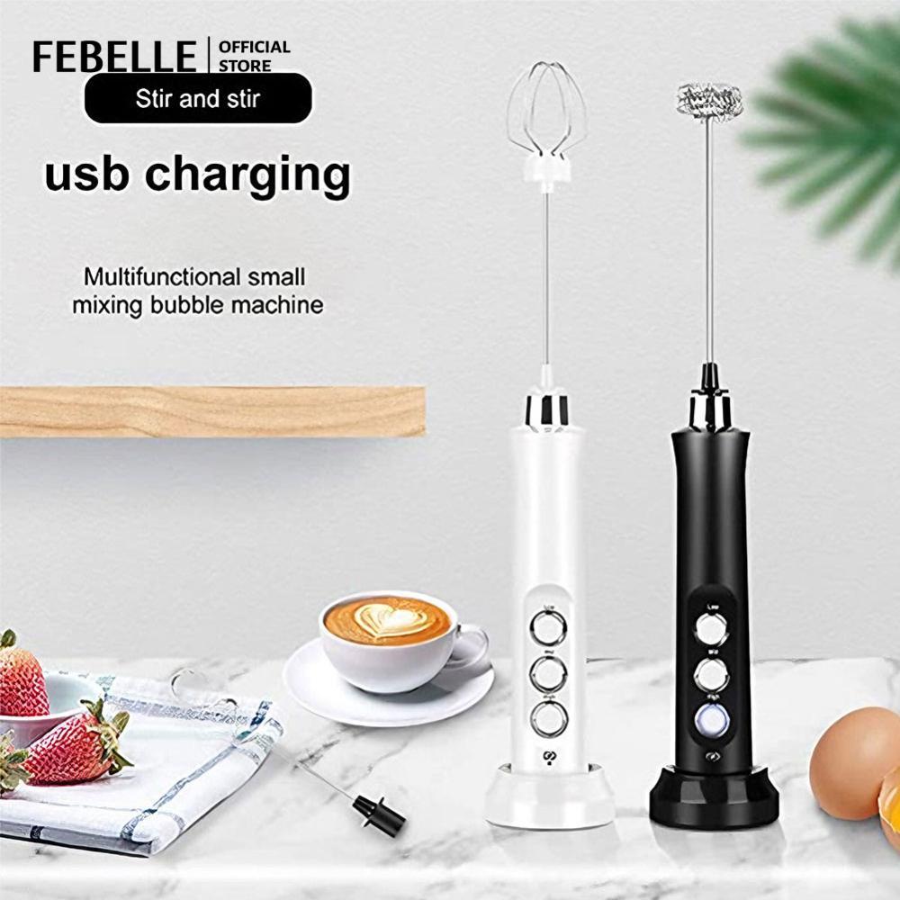 Máy tạo bọt sữa điện không dây di động 3 trong 1 3 tốc độ Máy tạo bọt cầm tay Máy tạo bọt cà phê Cây đũa phép Máy trộn đồ uống cho Latte Cappuccino