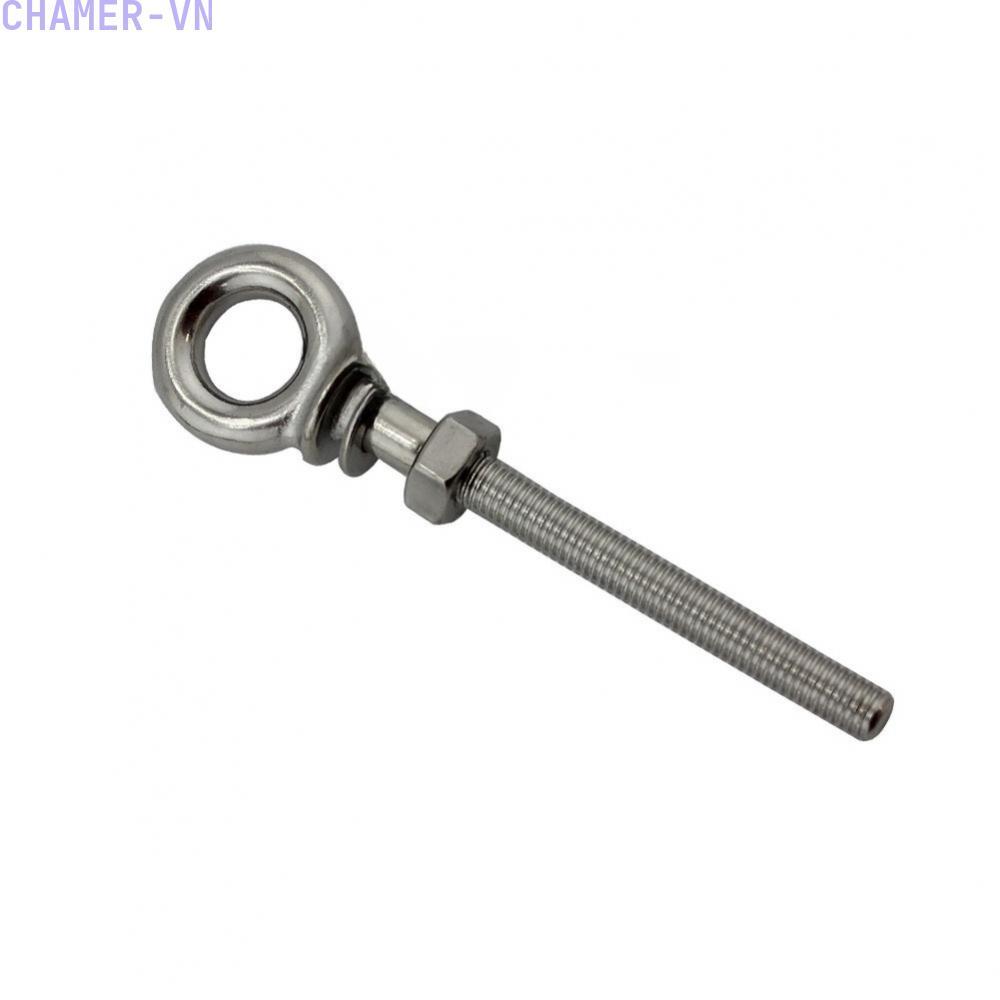 【CHAMER】316 Stainless Steel  FOR HX  Long Eye Bolt Swing Bolt Extended Hanging Screw M6【HomeLiving】