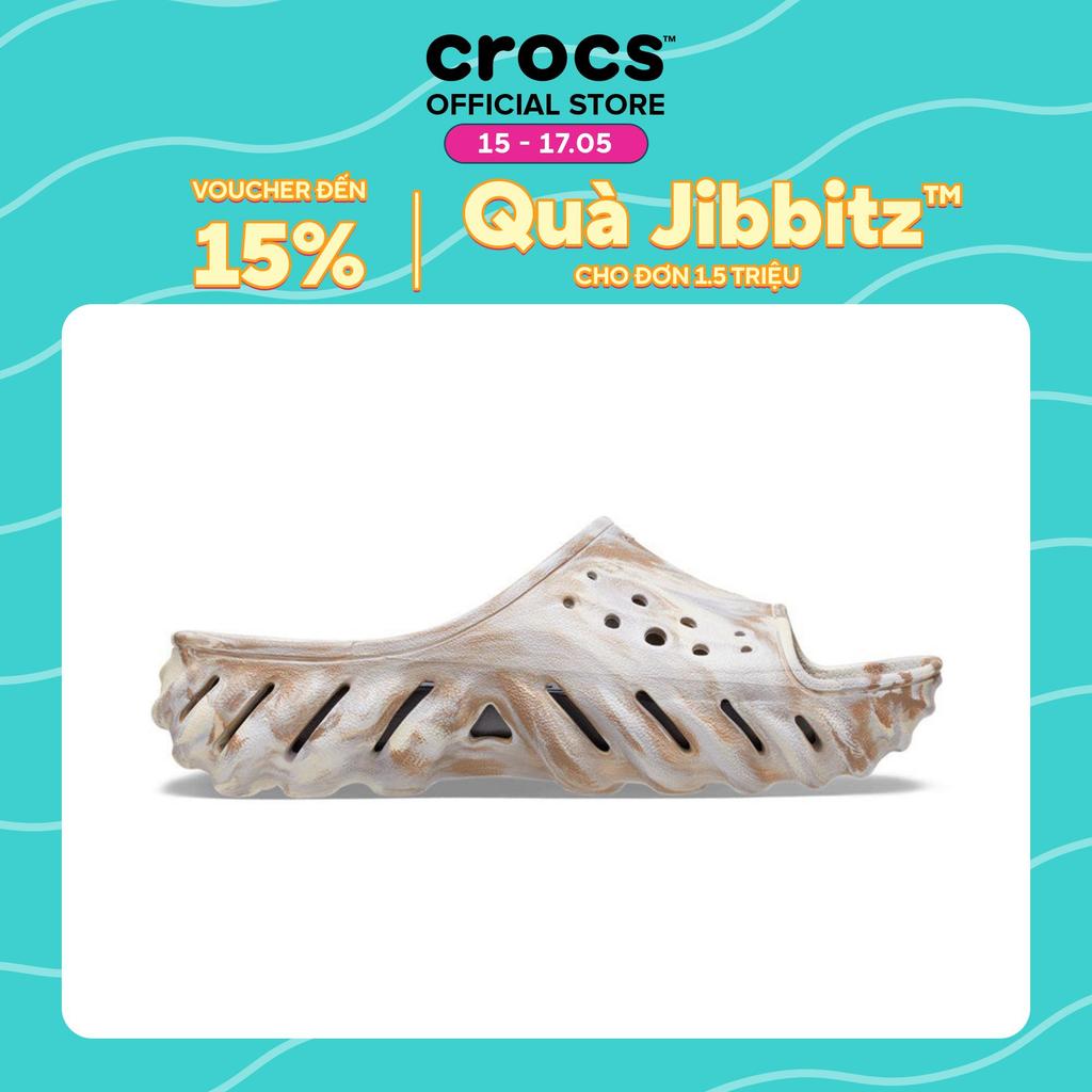 [SẢN PHẨM ĐỘC QUYỀN SÀN TMĐT]Dép Quai Ngang Unisex Crocs Echo Marbled - Bone - 208467-2Y3