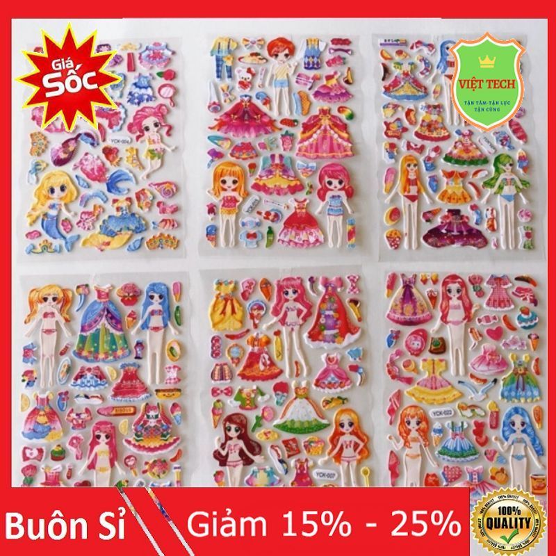 Sticker thời trang cho bé cỡ