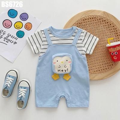 Bộ Body Đùi Bé Trai Bé Gái Giả Yếm In Hình Chim Cánh Cụt Đáng Yêu MINTSCLOSET BS6726