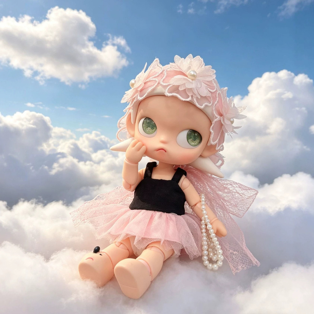 Zsiga Gazi Sister Gingerbread Man 's Heading forward 1 / 8 Doll Crying Baby BJD Black Pink Ballet Dr