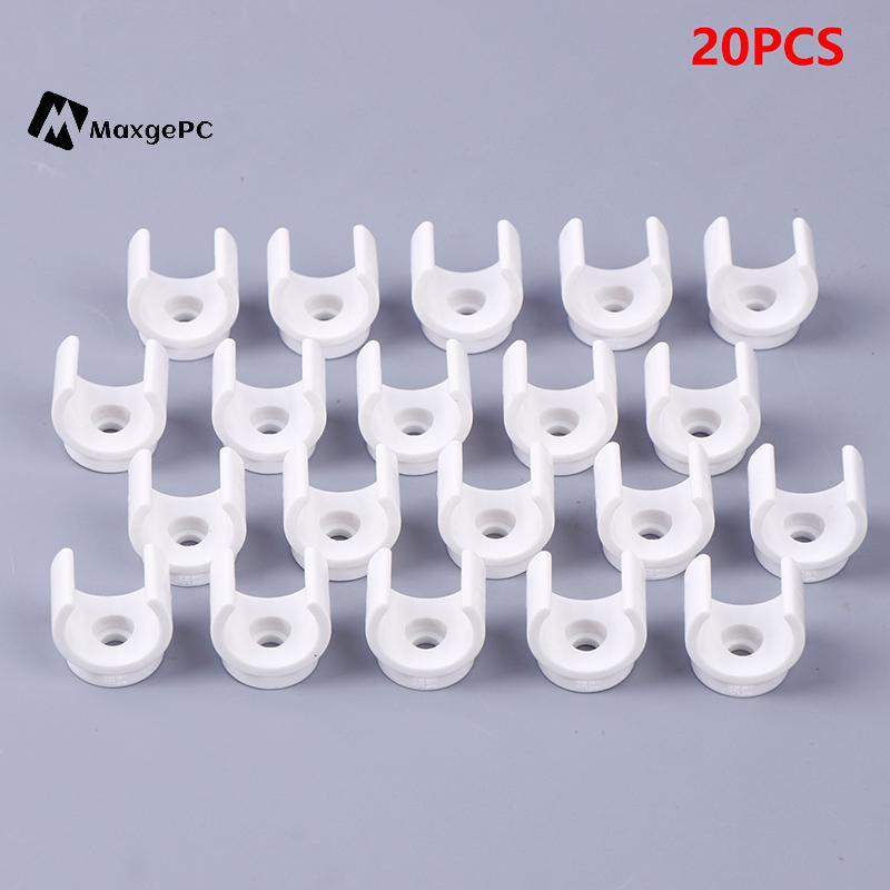 [Max-t] 20 Cái 20mm PVC Ống Nước Kẹp Đầu Nối Phù Hợp Cho 0.5 / 0.79 Inch OD Khay TV Ống Móc Treo Ống