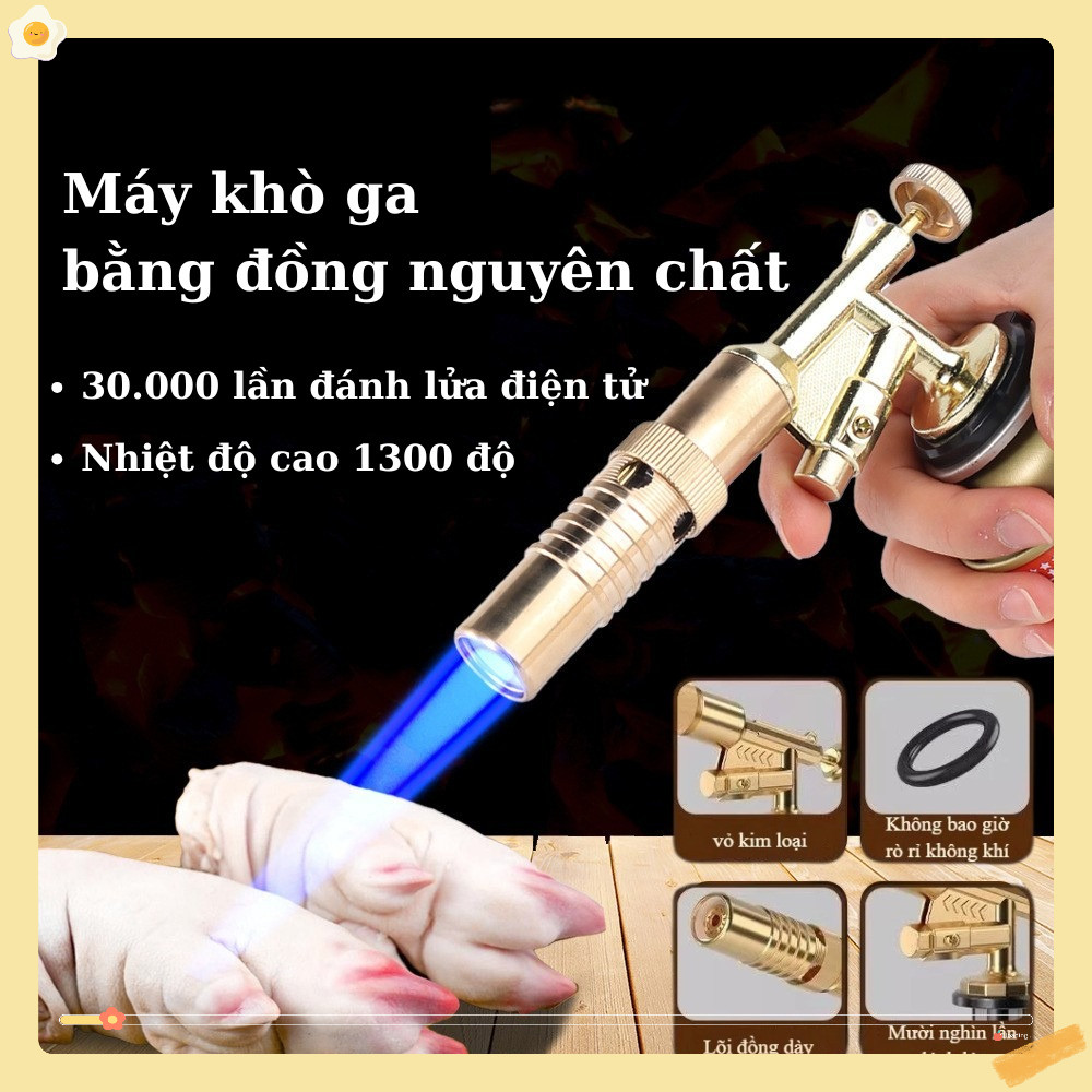 Khò ga mini, Đầu đèn pin Gas Mini, Đèn pin Gas cao cấp Lõi đồng ống dài bền, được sử dụng cho ngọn lửa xanh