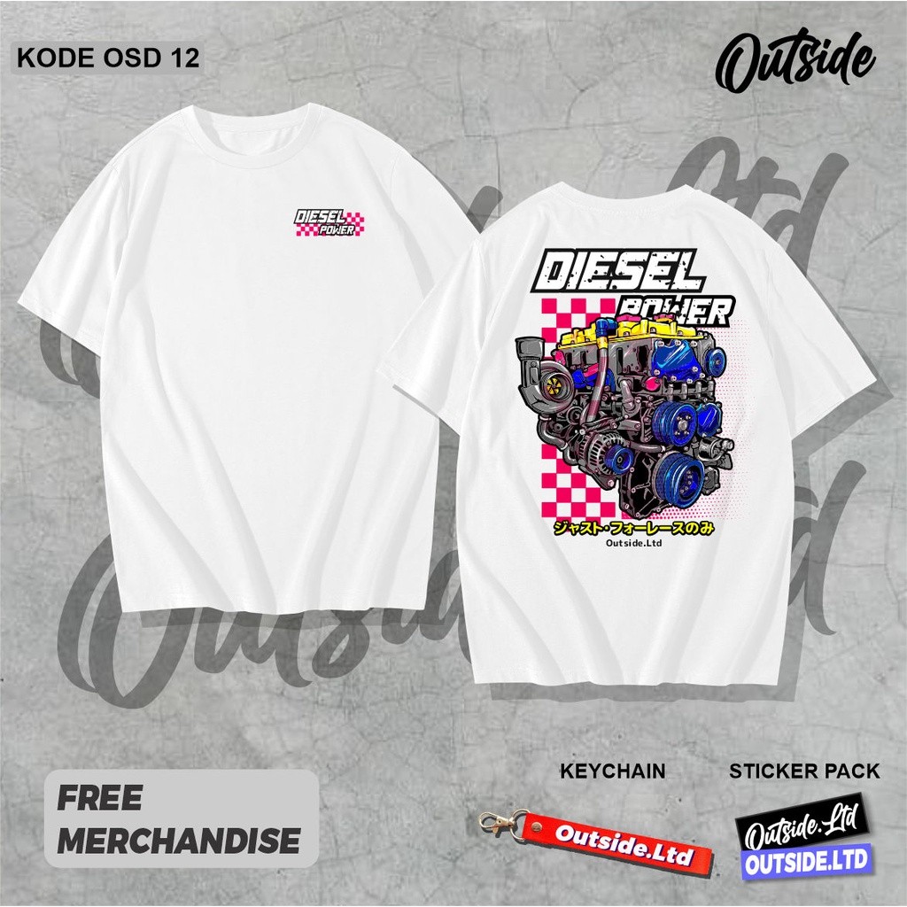 Áo thun diesel Power Bên ngoài Áo thun ô tô Diesel Áo thun mực Cumi Diesel War