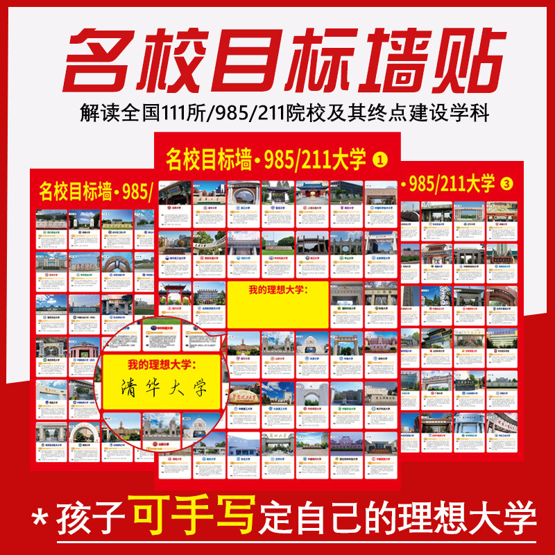 211 Dán Tường Mục Tiêu 100 Cảm Hứng / 985 Kỳ Thi Nhập Học Đại Học Cảm Hứng Giấc Mơ Nổi Tiếng Danh Sá