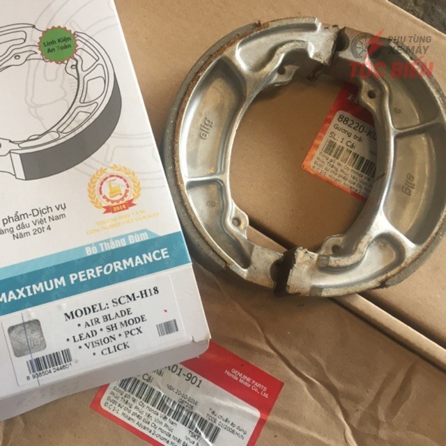 Má Phanh/ Bố Thắng Đùm Sau Elig Cho Xe ABL, PCX, Lead, SH Mode, Click, Vario, Vision Chính Hãng Elig