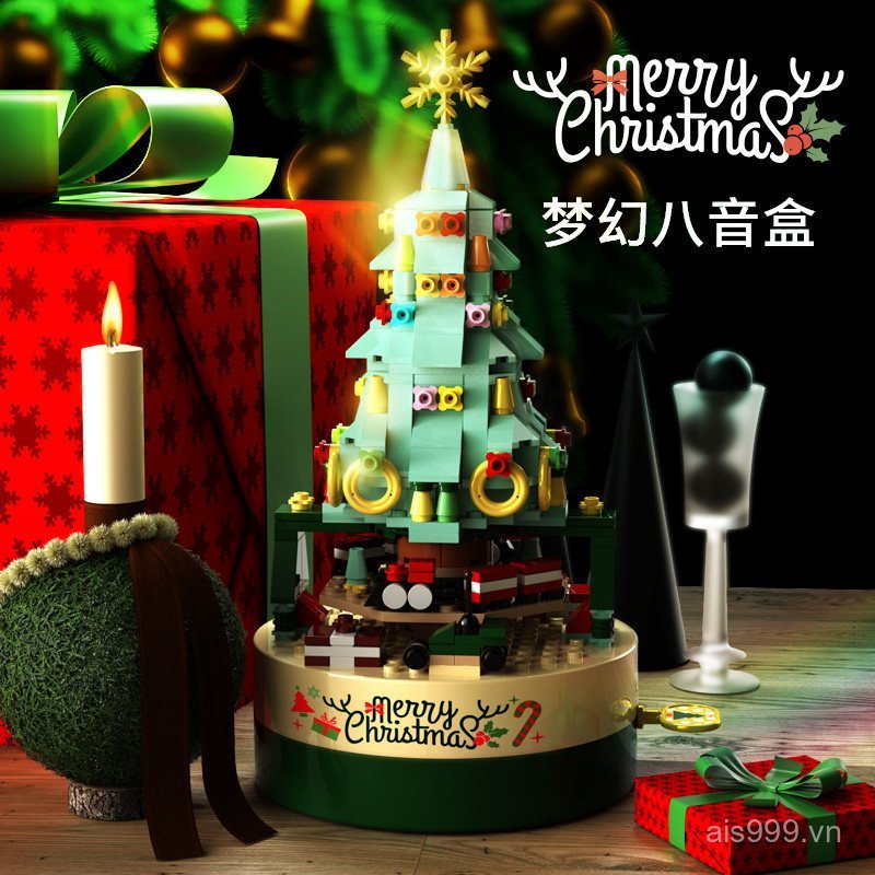 OTUY [Cash commodity and quick delivery]Jiaqi JK1302Christmas Tree Rotating Music Box Children's Han