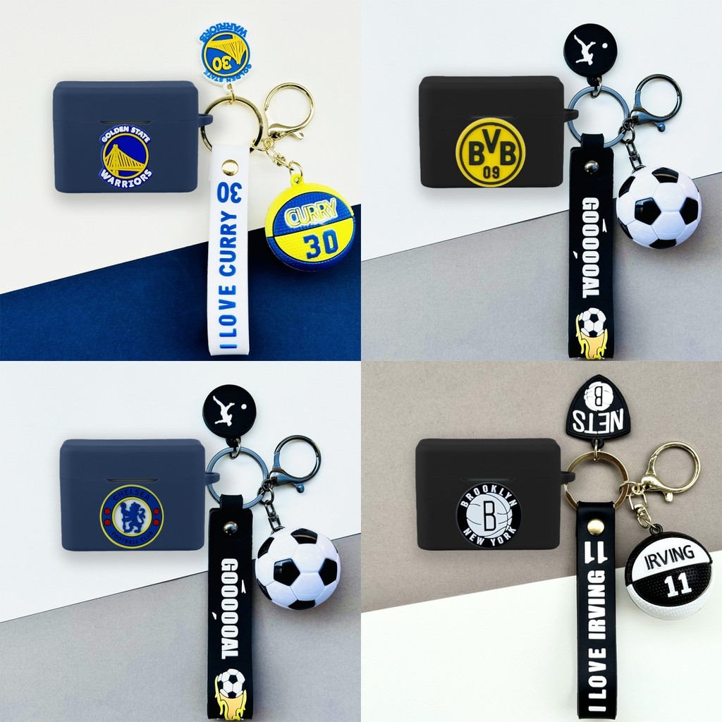 Case for MoonDrop Golden Ages 2 Silicone Soft Case Cartoon Basketball Cute Soccer Keychain Pendant S