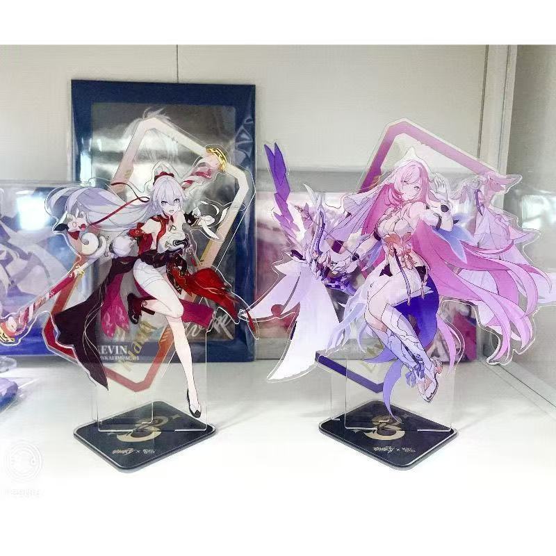 2 Cái / bộ Trò Chơi Herrscher Of Human: Ego Để Bàn Mô Hình Kiana Kaslana Elysia Acrylic Đứng Mô Hình