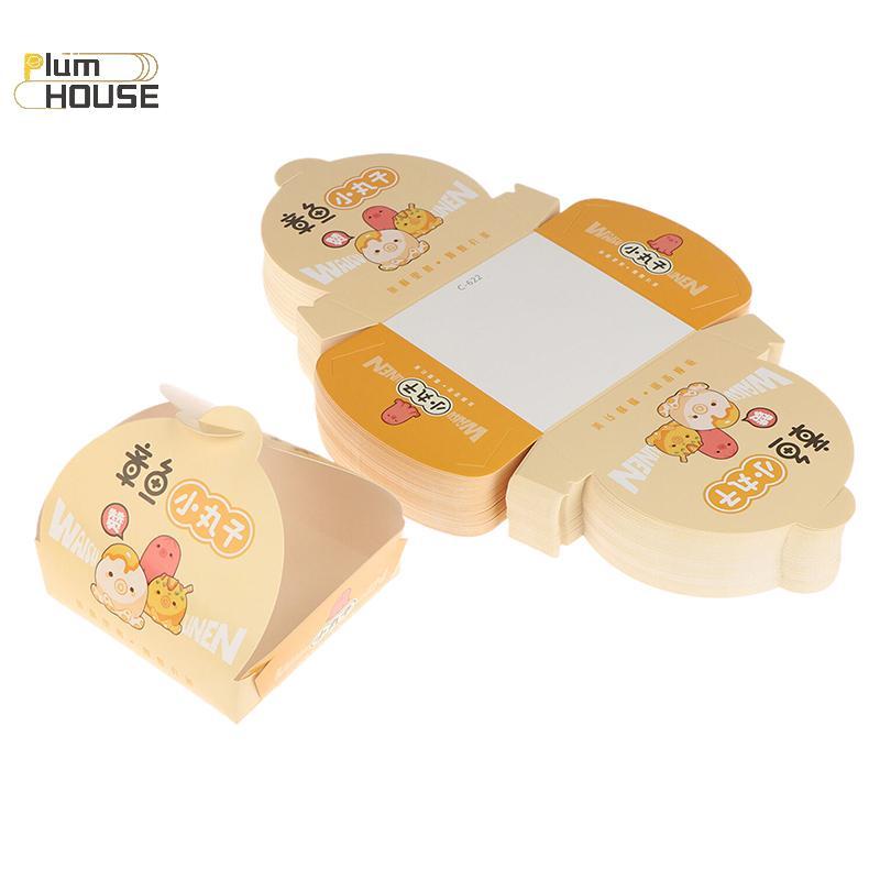 PlumHOUSE 100 Chiếc Hộp Đóng Gói Bạch Tuộc Dùng Một Lần Thực Phẩm Đường Phố Nhật Bản Takoyaki Takeaw