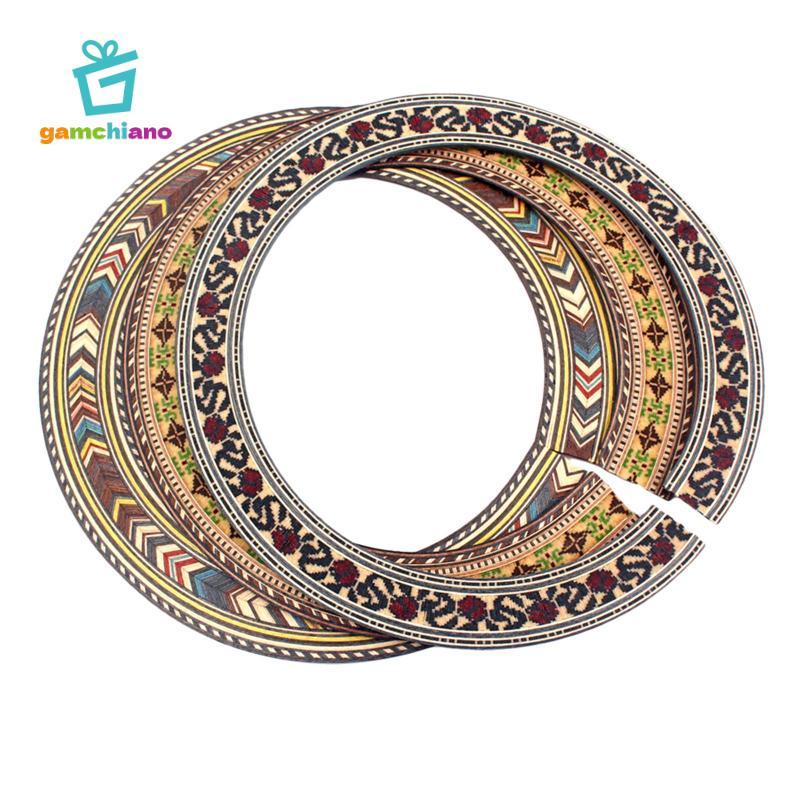 3 Miếng Gỗ Acoustic Guitar Cổ Điển Soundhole Rosette Inlay Guitar Trang Trí