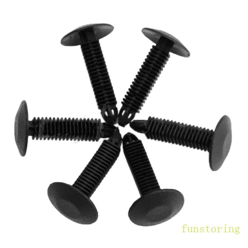 FUN 7mm Lỗ Nhựa Đinh Tán Chốt Đẩy Kẹp Đen Cho Ô Tô Tự Động Cho Fender 20Ps
