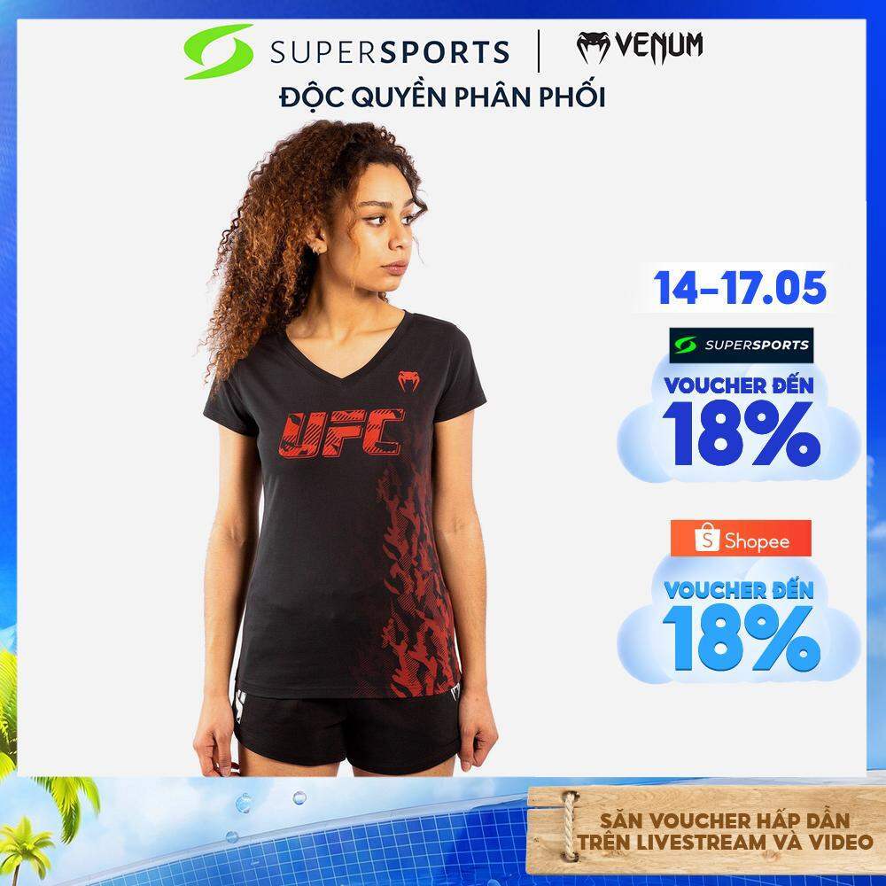 Áo Thun Thể Thao Nữ Venum Official Ufc Fight Week - Đen  - VNMUFC-00041-001