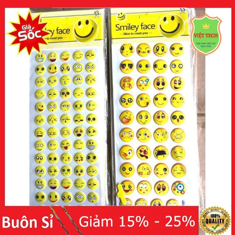 {Combo 3 tờ} Sticker Icon biểu cảm dễ thương
