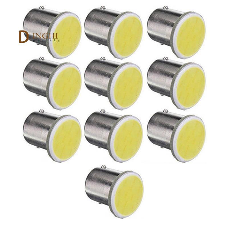 10 Chiếc Trắng 1156 BA15S P21W LED Ô Tô 1156 Đèn COB 12 SMD 12V Điện Áp