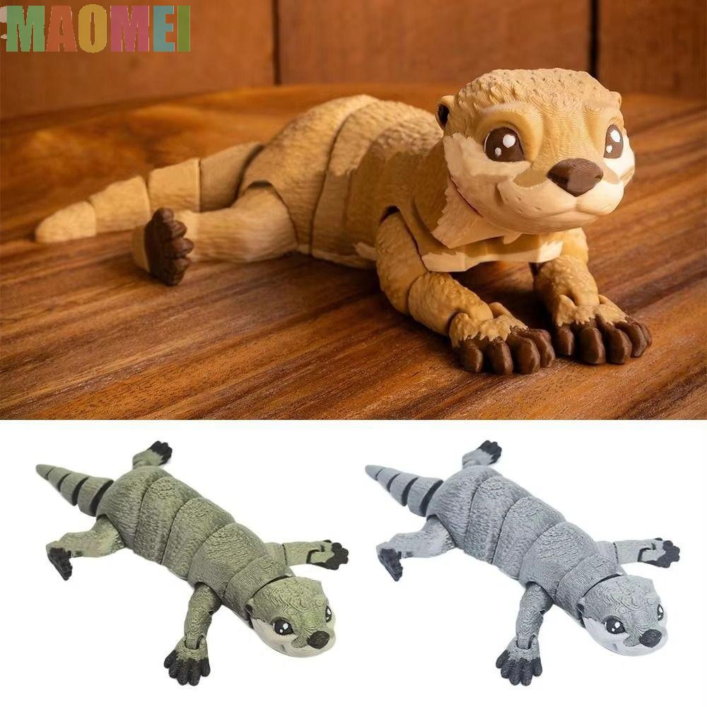 MAOMEI 3D In Hình Otter, Phong Cách Dễ Thương Thiết Kế Sáng Tạo Đồ Chơi Mô Hình PLA Otter, Bức Tượng