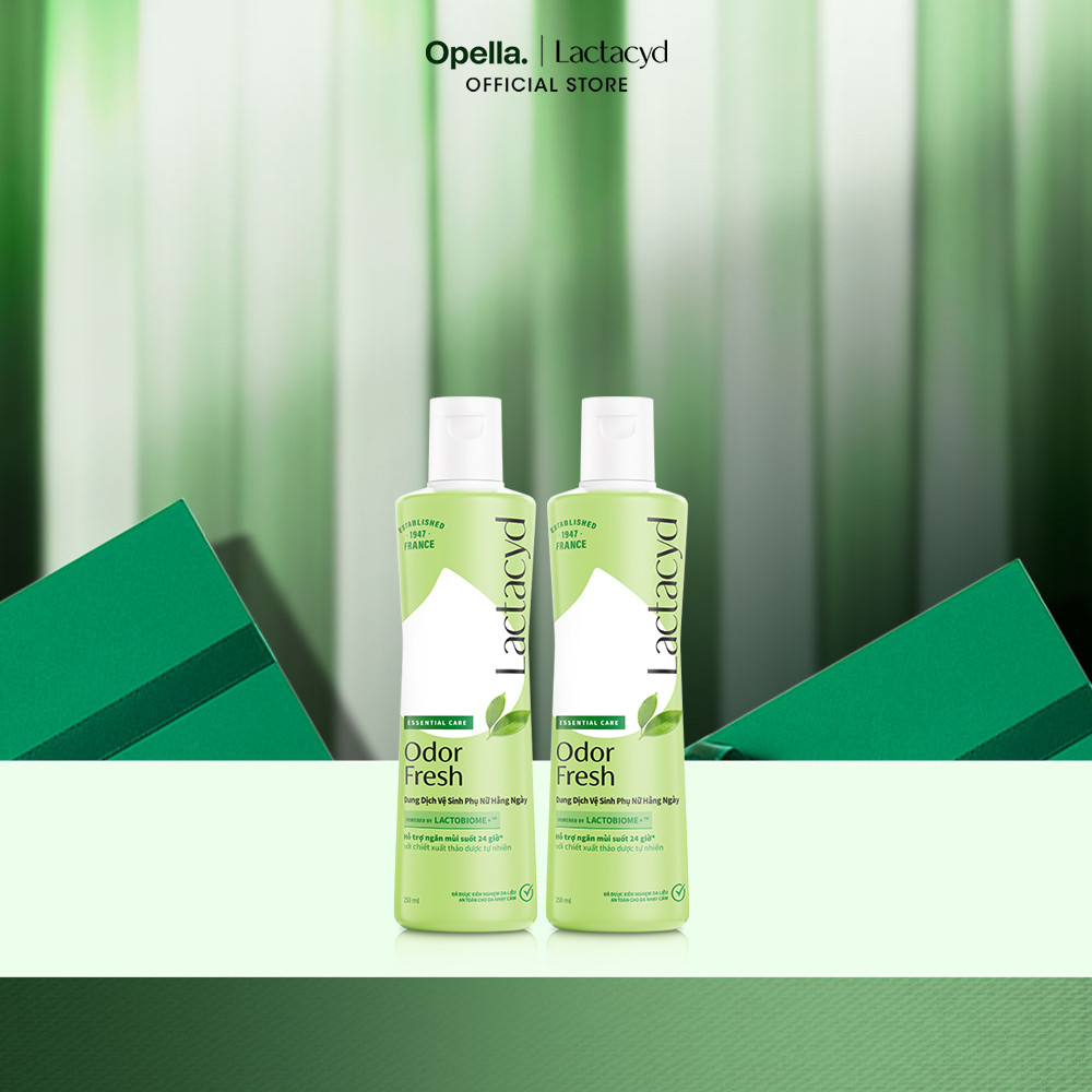 Bộ 2 chai Dung Dịch Vệ Sinh Phụ nữ Lactacyd Odor Fresh Ngăn Mùi 24H 250ml/chai