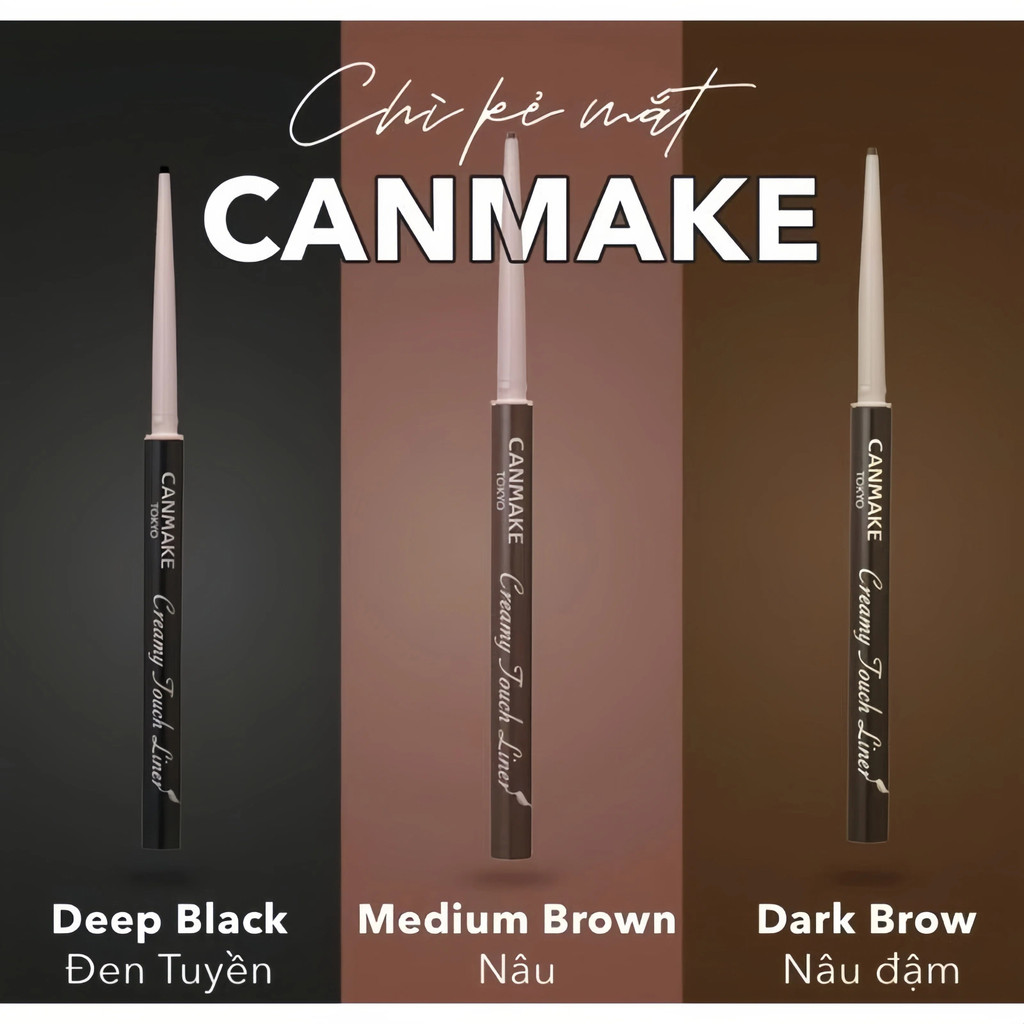 Chì Kẻ Mắt Đầu Siêu Mảnh Canmake Creamy Touch Liner - Nhật Bản