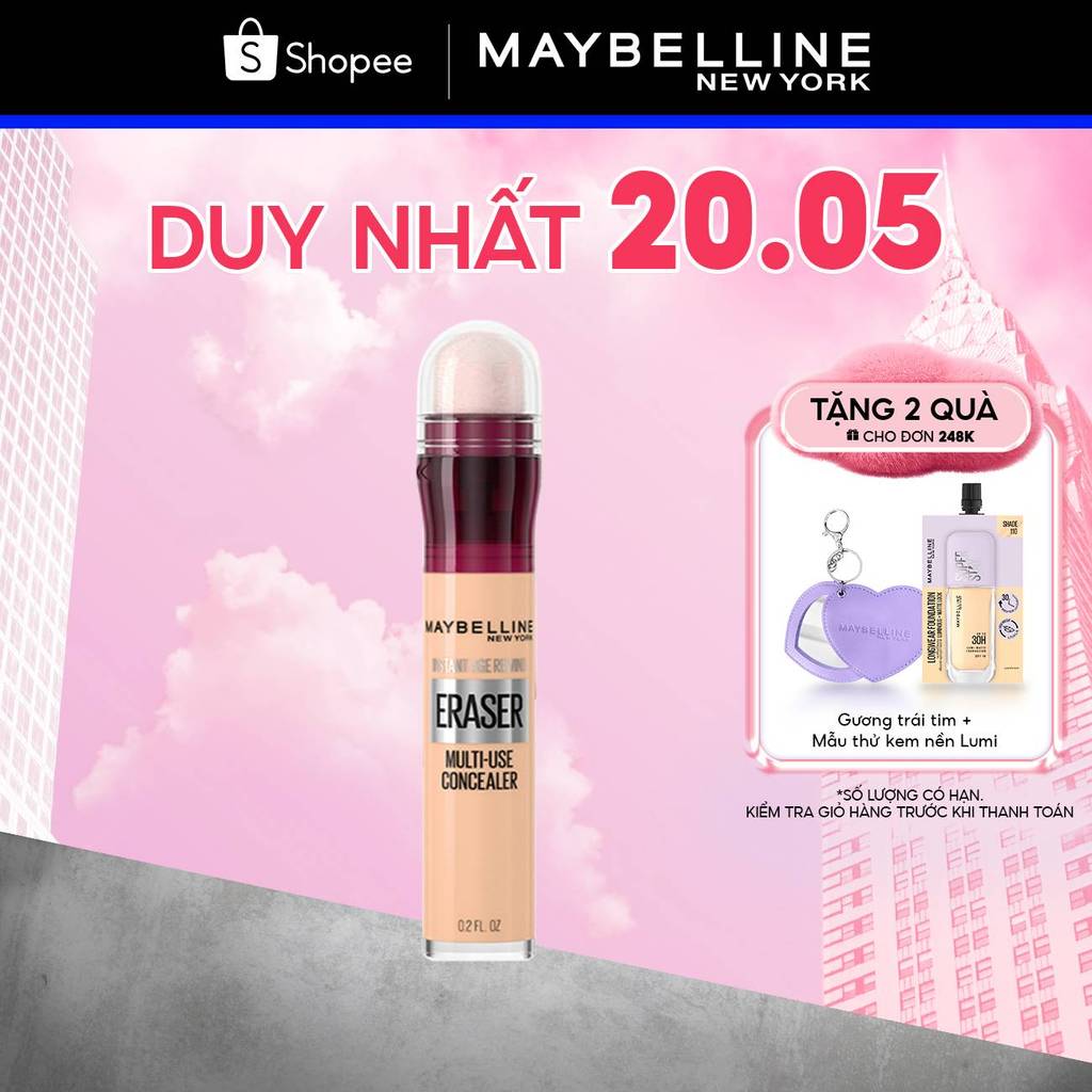 Bút Cushion Che Khuyết Điểm Đa Năng Instant Age Rewind Eraser Multi-use Concealer Maybelline New York 6ml | BigBuy360 - bigbuy360.vn