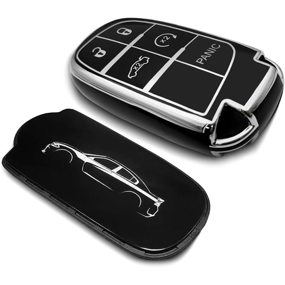 Dành Cho Dodge Challenger Dodge Charger Logo Sáng Tạo Chìa Khóa Fob Cover Case TPU Mềm Bảo Vệ Toàn D