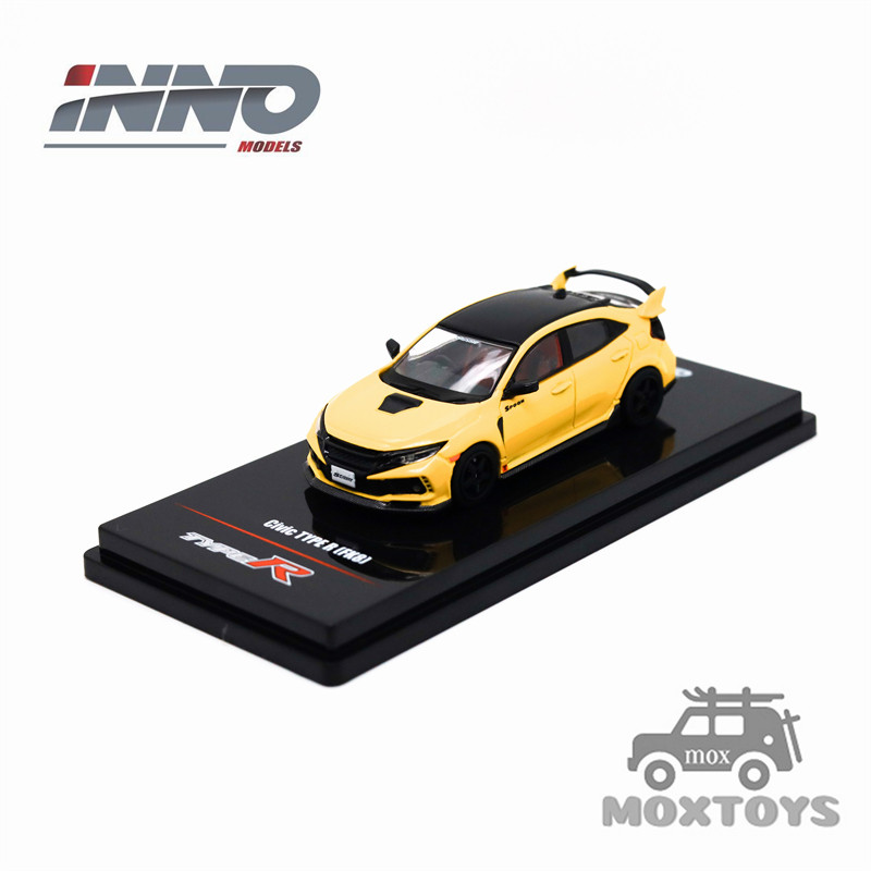 INNO 1: 64 CIVIC TYPE-R (FK8) Xe mô hình đúc màu vàng