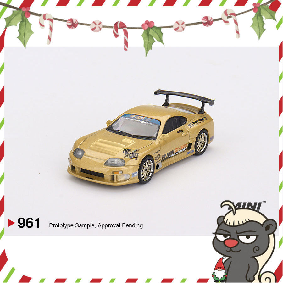[HÀNG CÓ SẴN]  Mô hình xe Mini GT 1:64 Toyota Supra (A80) Top Secret GT-300 Top Secret Gold 961