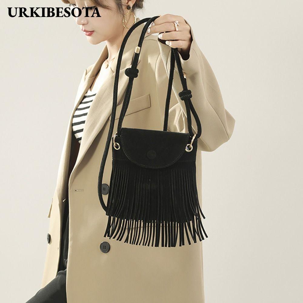 Túi Tote Nữ URKIBESOTA, Túi Đeo Vai Viền Túi, Túi Đựng Tạp Hóa Thời Trang Nhung Buckskin Bền Đẹp