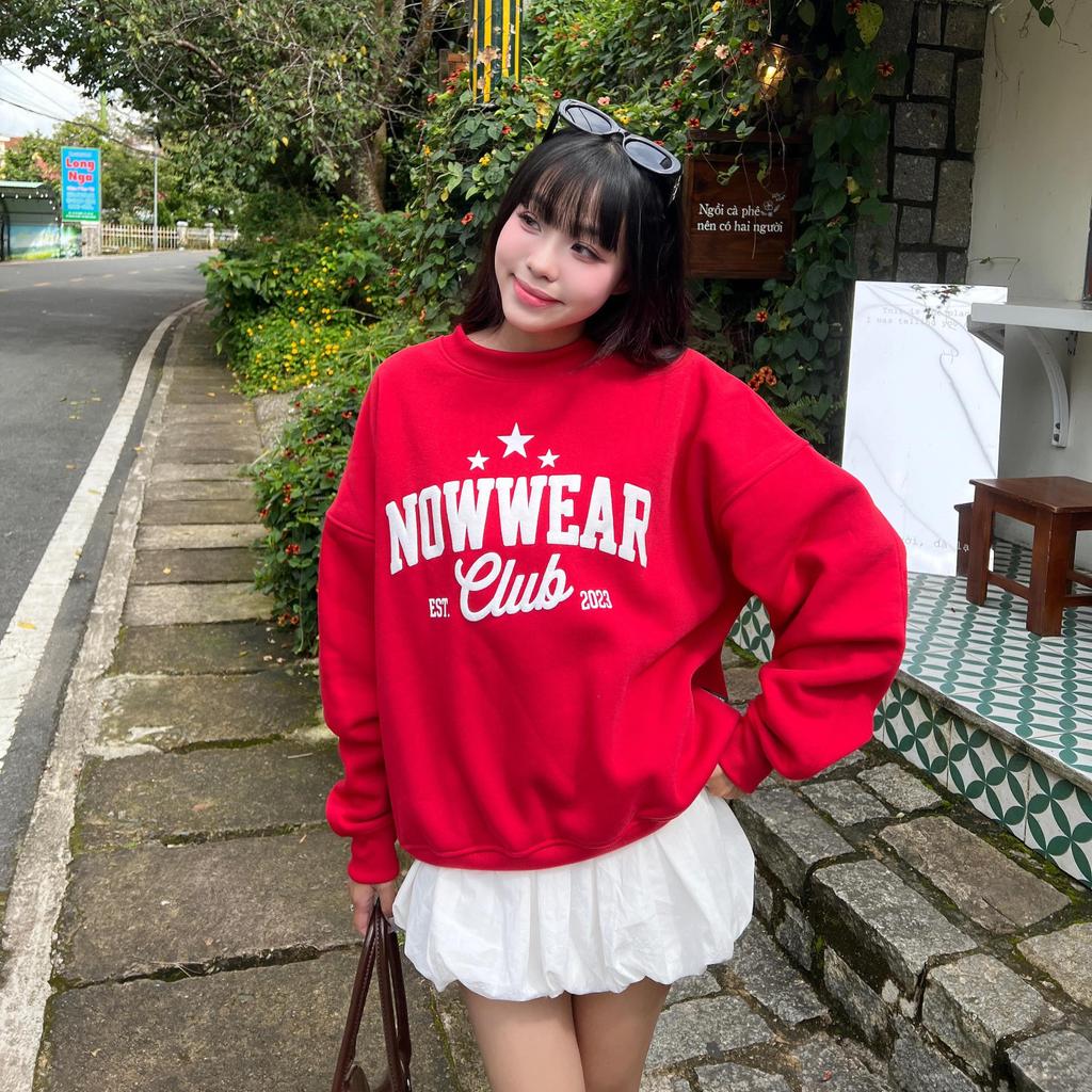 Ver 5 Nowwear Puffed Printed Sweater Sweatshirt Super Thick Boxy Sleeves for Men and Women