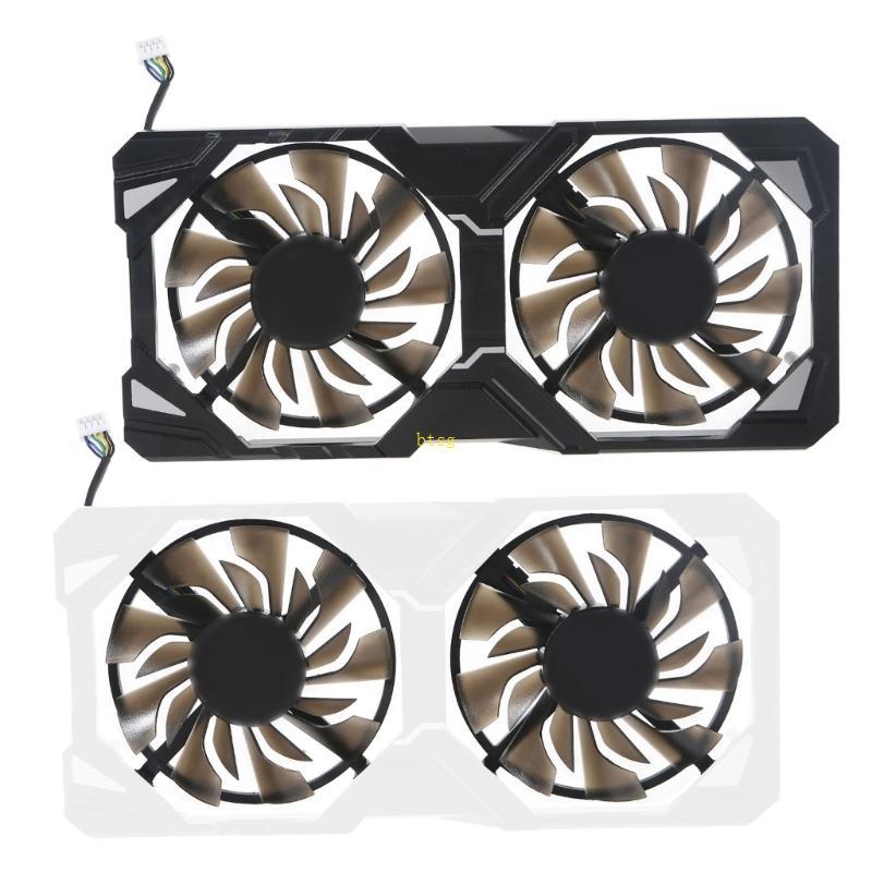 Btsg 2x GPU Làm Mát Card Video Quạt Thay Thế Cho ZOTAC P106-100 6GB GTX1060 ZT-M10600A-10B Card Đồ H