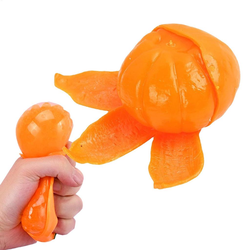 Fidget Squeeze Toy Sensory Toys Realistic Orange Squeeze Toy Fun Orange Fruit Squeeze Toys Portable 