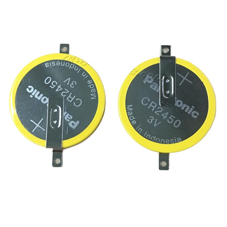 Thích Hợp Cho Pin Panasonic CR2450 Có Pin Hàn 180 Độ Tích Cực Gấp CR2450 Pin Nút 3V Pin
