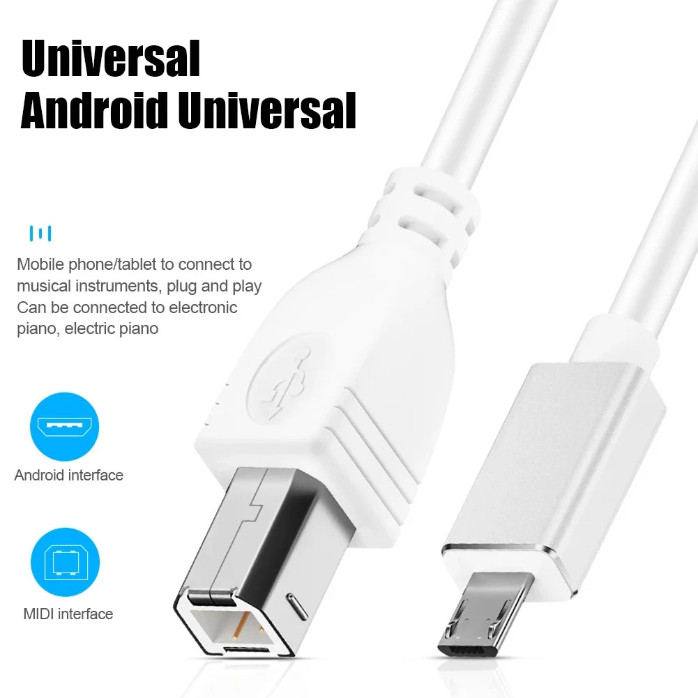 Cáp Midi USB Micro / Type C sang USB B cho máy in nhạc điện tử Dây giao diện MIDI Nhạc cụ Bộ điều kh